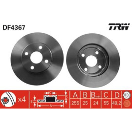 Гальмівний диск TRW df4367