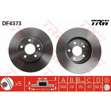 Гальмівний диск TRW df4373