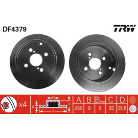 Диск тормозной TRW df4379
