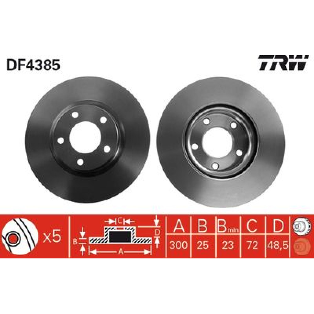 Гальмівний диск TRW df4385