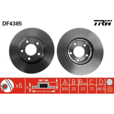 Тормозной диск TRW df4385
