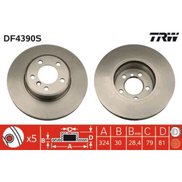 Тормозной диск TRW df4390s