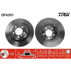 Диск тормозной TRW df4391