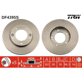 Диск гальмівний TRW df4395s