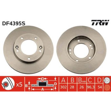 Диск гальмівний TRW df4395s