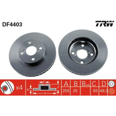 Диск тормозной TRW df4403