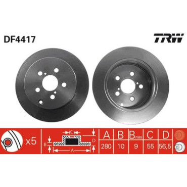 Диск тормозной TRW df4417