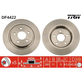Гальмівний диск trw df4422