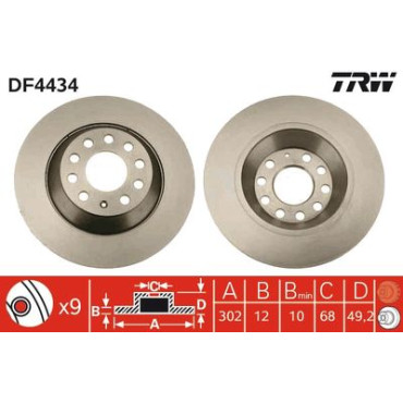 Диск гальмівний TRW df4434