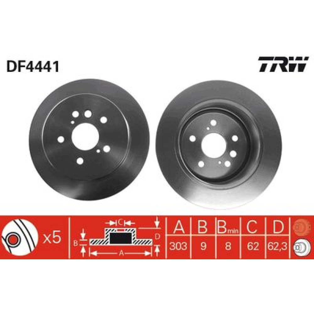 Диск гальмівний TRW df4441
