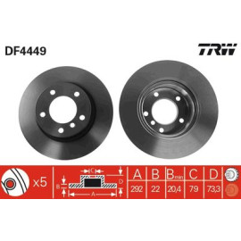 Гальмівний диск передній TRW df4449
