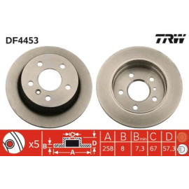 Диск гальмівний trw df4453