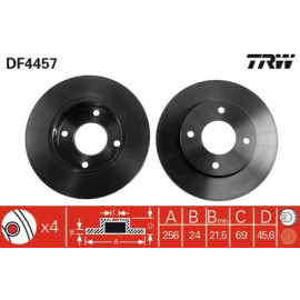 Тормозной диск передний TRW df4457
