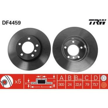 Тормозной диск передний TRW df4459