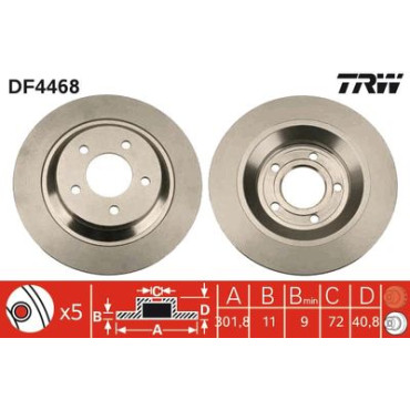 Диск тормозной TRW df4468