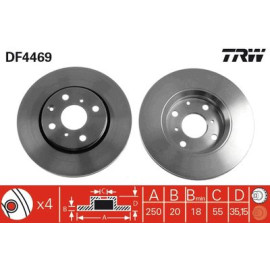 Гальмівний диск trw df4469