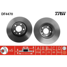 Диск тормозной TRW df4470