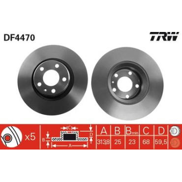 Диск гальмівний TRW df4470