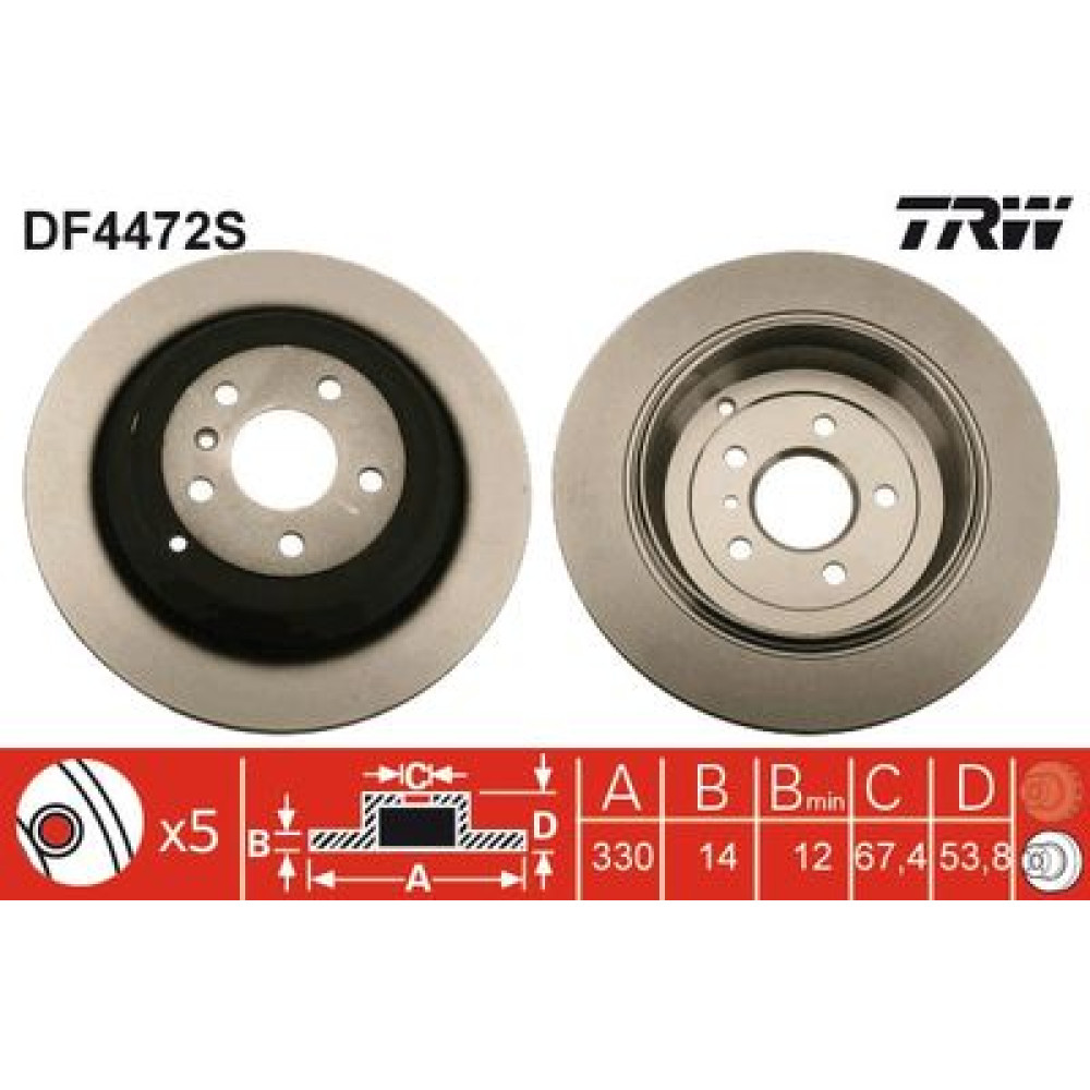 Гальмівний диск TRW df4472s