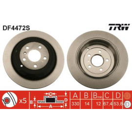 Гальмівний диск TRW df4472s