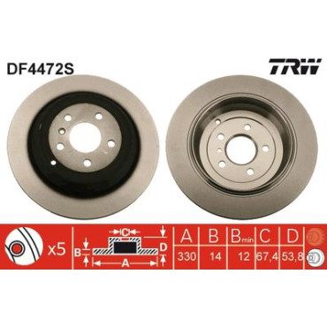 Гальмівний диск TRW df4472s