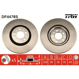 Диск гальмівний trw df4478s