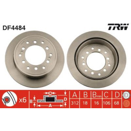 Гальмівний диск TRW df4484