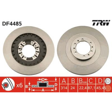 Гальмівний диск TRW df4485