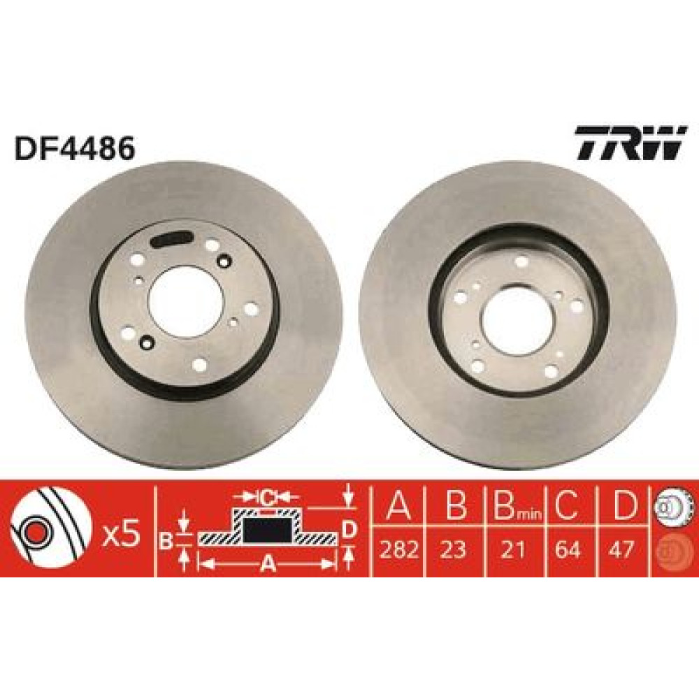 Гальмівний диск TRW df4486