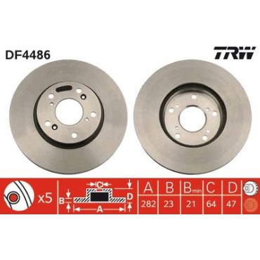 Гальмівний диск TRW df4486