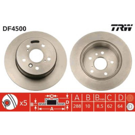 Гальмівний диск TRW df4500