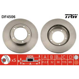 Гальмівний диск передній TRW df4506