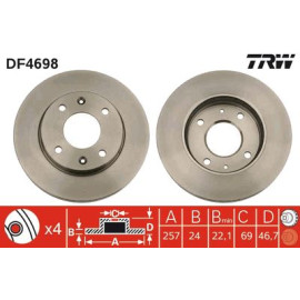 Диск гальмівний TRW df4698