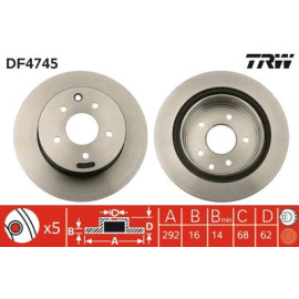 Гальмівний диск trw df4745
