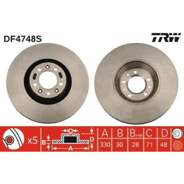 Диск гальмівний TRW df4748s