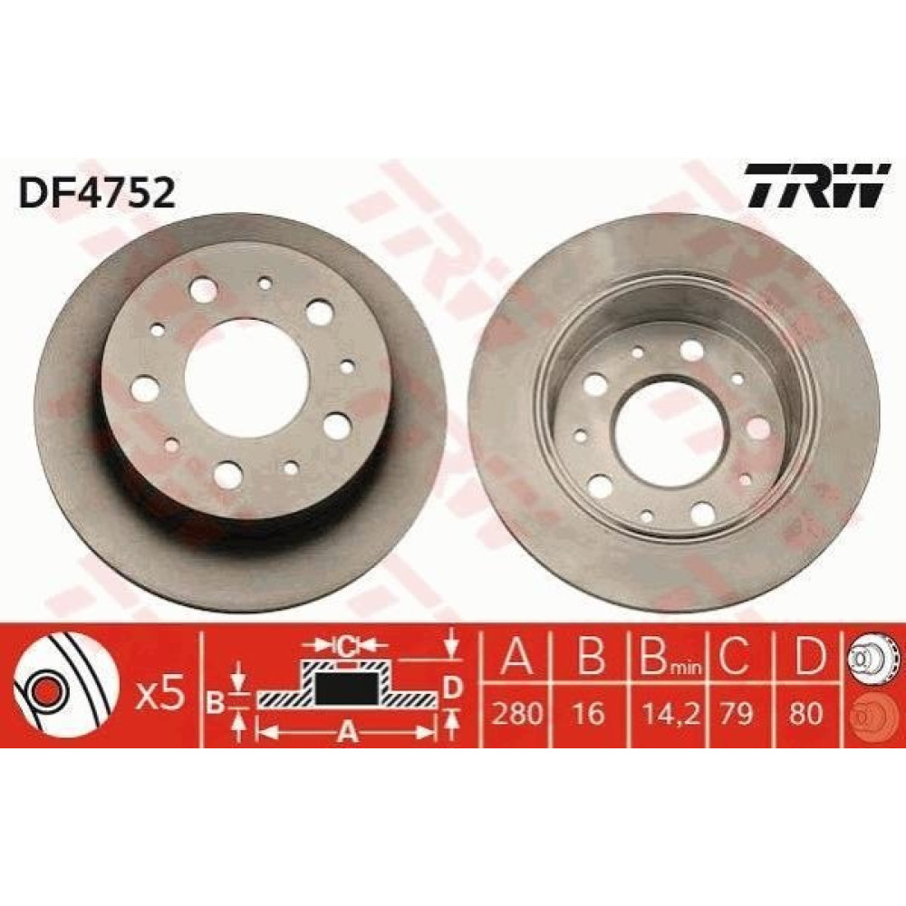 Диск гальмівний TRW df4752