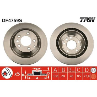 Тормозной диск TRW df4759s