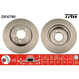 Диск гальмівний trw df4790
