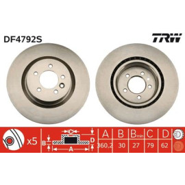 Гальмівний диск TRW df4792s