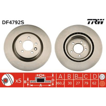 Тормозной диск TRW df4792s