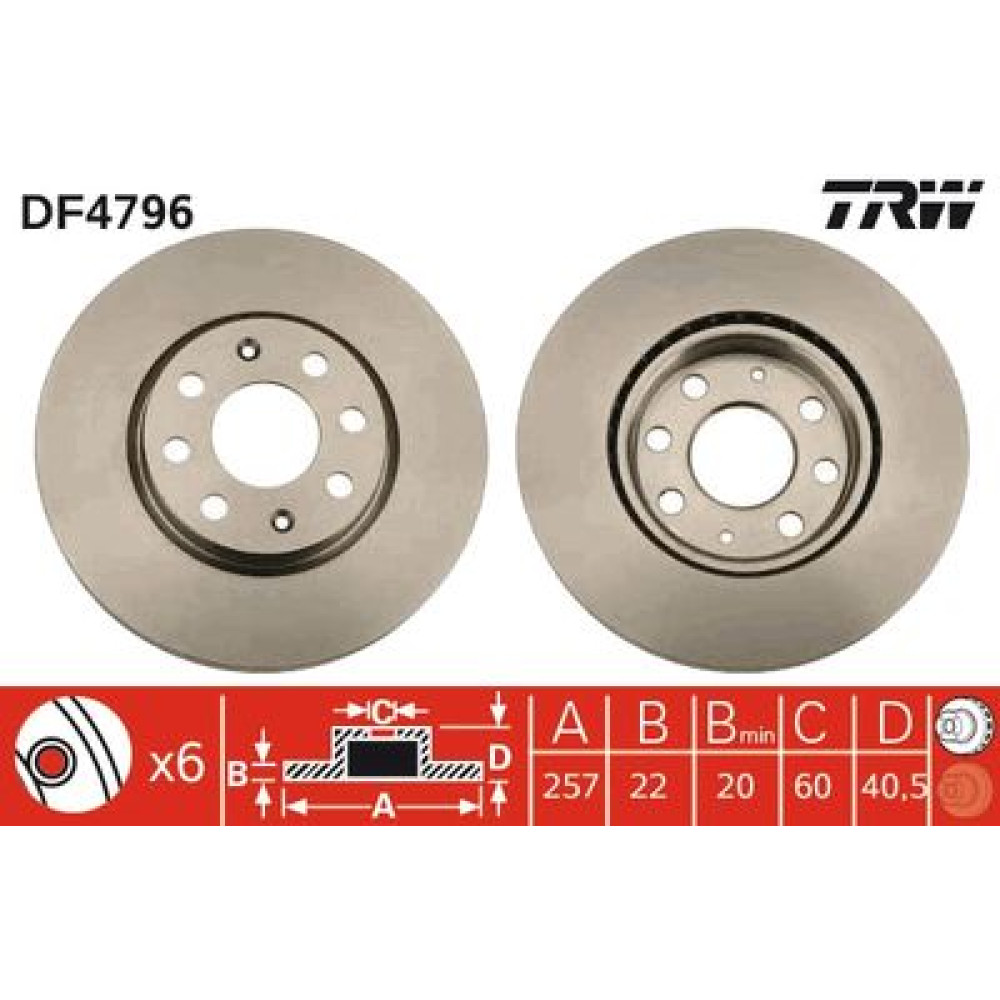 Диск тормозной TRW df4796