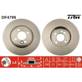 TRW df4799 Диск тормозной TRW df4799