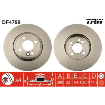 Диск тормозной TRW df4799