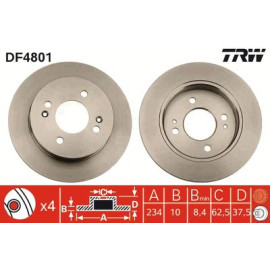 Диск тормозной TRW df4801