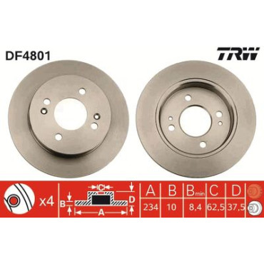 Диск тормозной TRW df4801