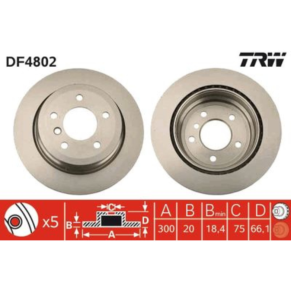 Диск гальмівний TRW df4802