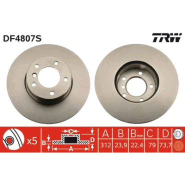 Диск тормозной TRW df4807s
