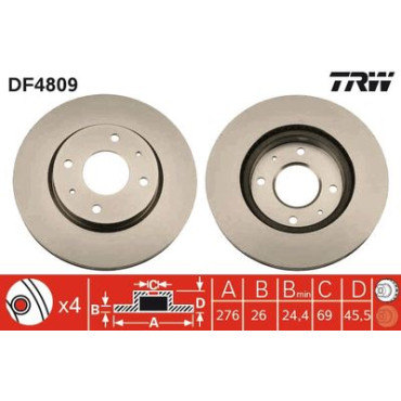 Тормозной диск TRW df4809