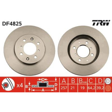 Диск тормозной TRW df4825