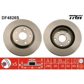 Гальмівний диск trw df4828s